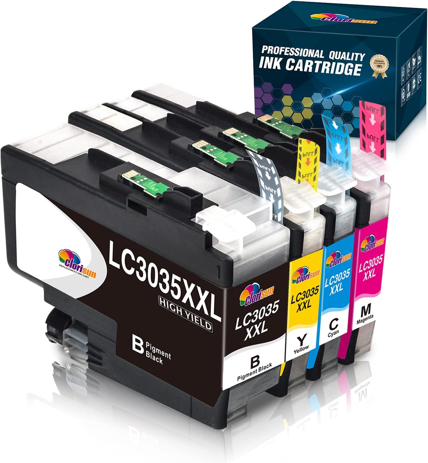 Compatible LC3035 Ink Cartridge Replacement for Brother J995DW J815DW J805DW Printer (Black Cyan Magenta Yellow, 4-Pack) B508