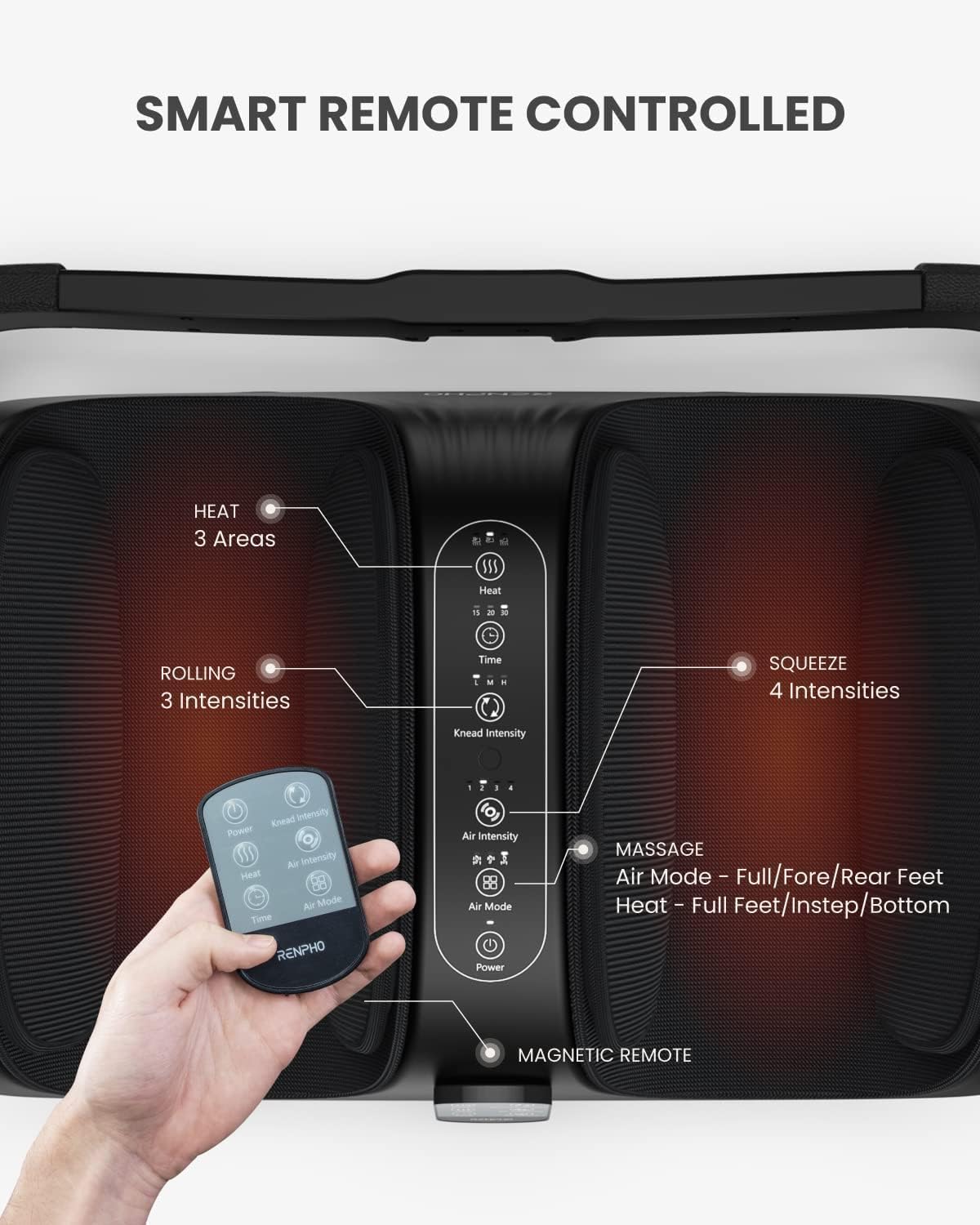 Shiatsu Foot and Calf Massager with Heat and Remote T639859