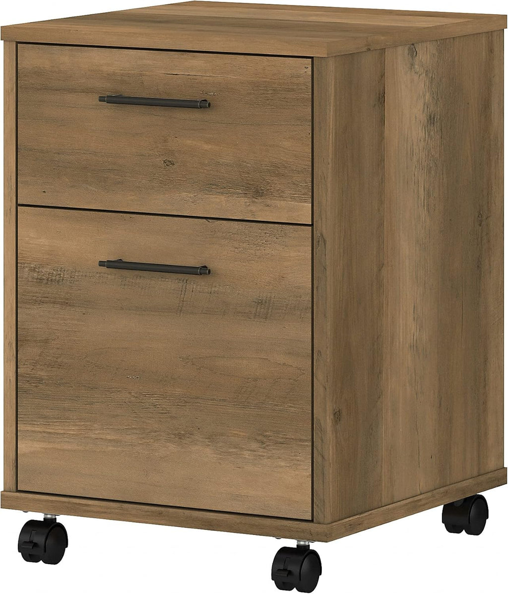 2 Drawer Mobile File Cabinet, Reclaimed Pine C21244