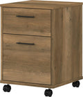 2 Drawer Mobile File Cabinet, Reclaimed Pine C21244