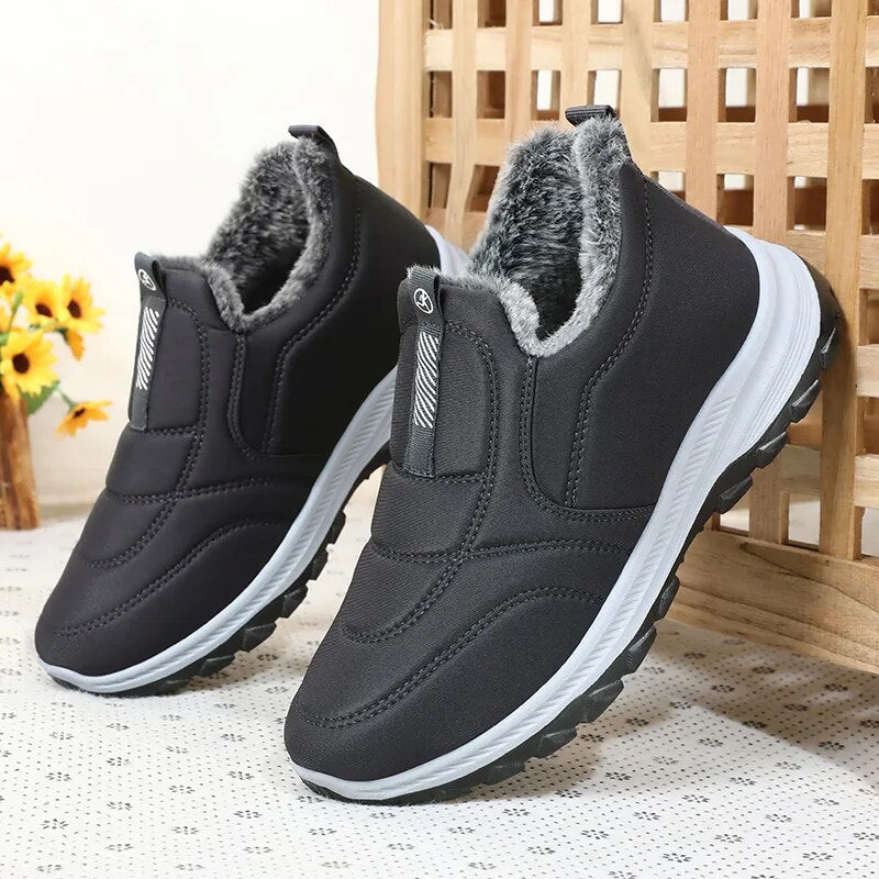 Purple Cotton Waterproof Anti Slip Snow Boots B30708