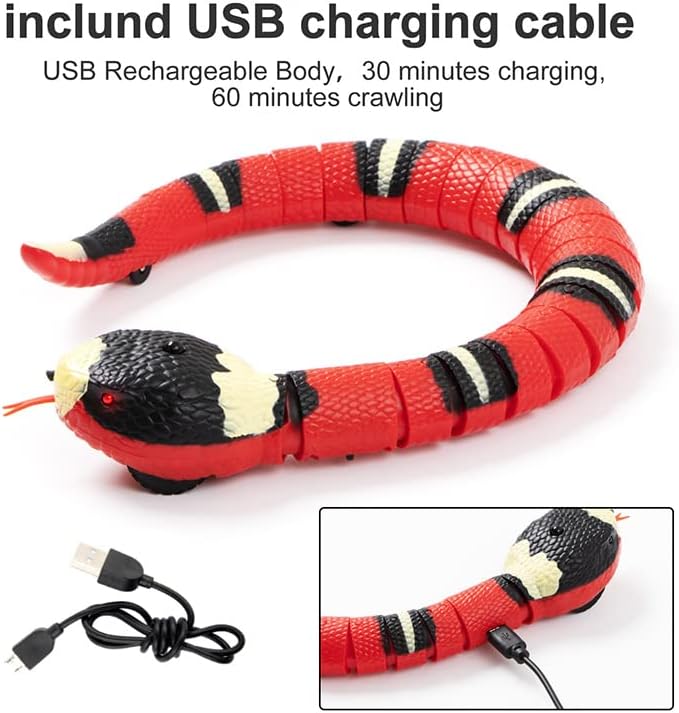 Red 40cm Remote Control Snake Cat Toy I203938