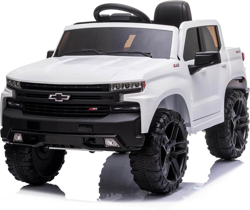 Black 12V Licensed Chevrolet Silverado Trail Boss LT Kids Ride On Truck X939531