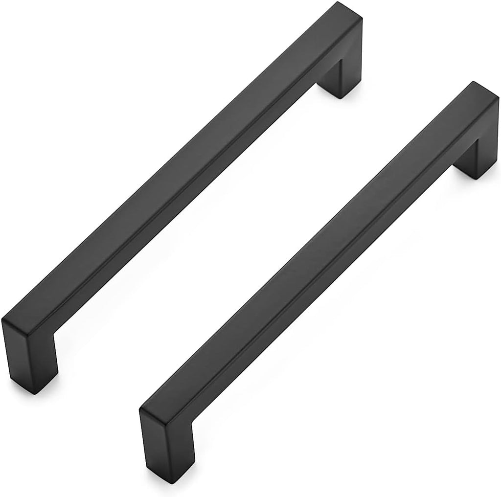 30 Pack 6-1/4 Inch Matte Black Stainless Steel Cabinet Handles U427