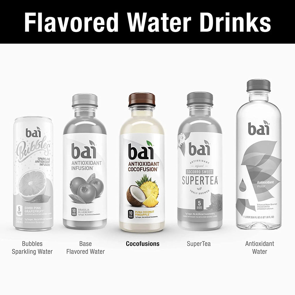 Coconut Flavored Water, Coconut Pineapple, 18 Fluid Ounce Bottles, Pack of 12 Z871