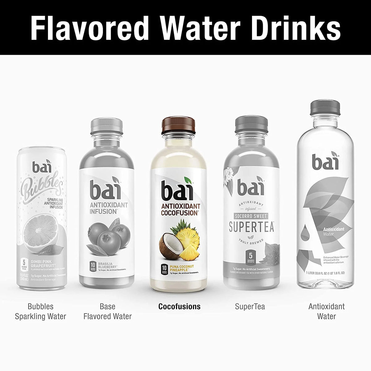 Coconut Flavored Water, Coconut Pineapple, 18 Fluid Ounce Bottles, Pack of 12 Z871