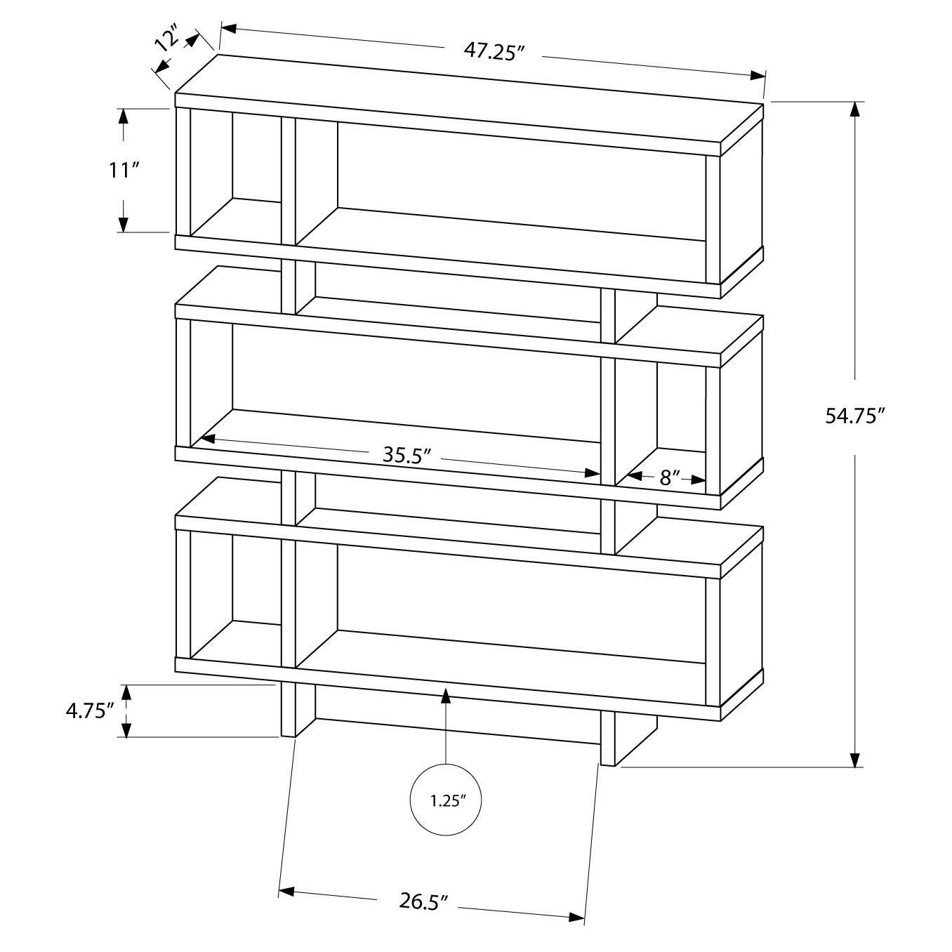 Cappuccino Bookcase G134265