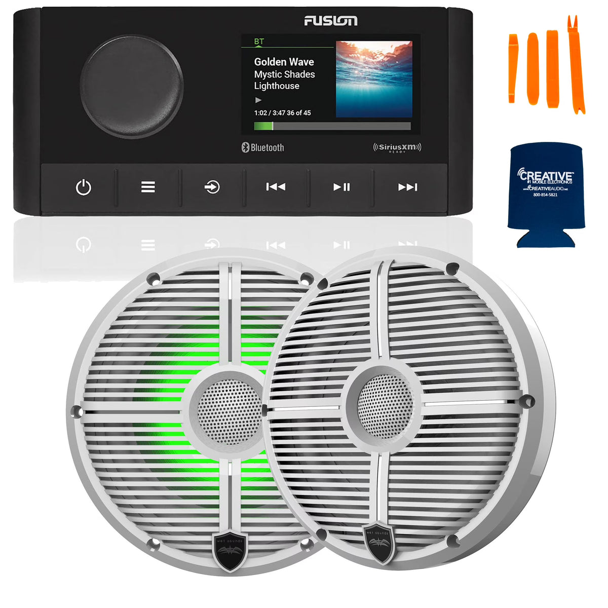 Marine Stereo with 6.5" RGB Marine Coaxial Speakers Y785387