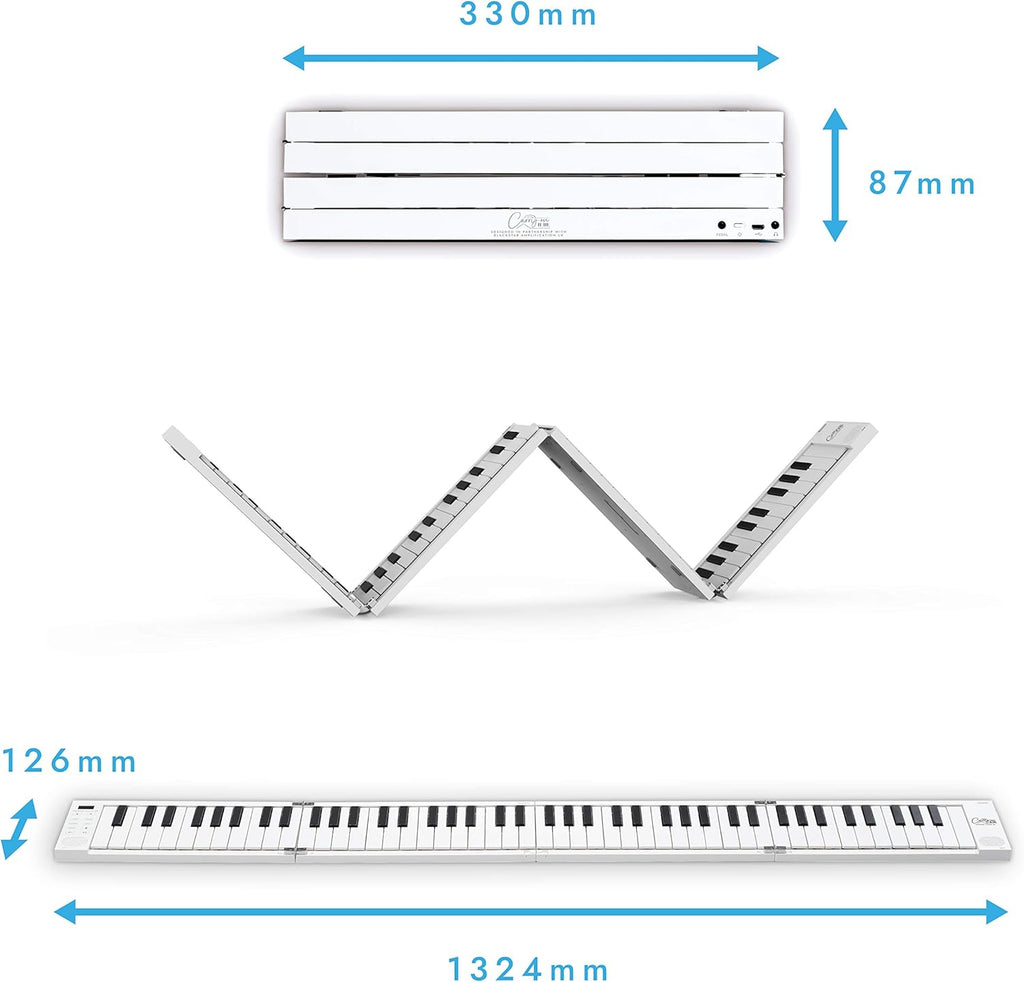 White Portable 88 Key Digital Piano Keyboard with Rechargeable Battery K769788