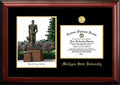 Gold Embossed Diploma Frame with Campus Images Lithograph L68082
