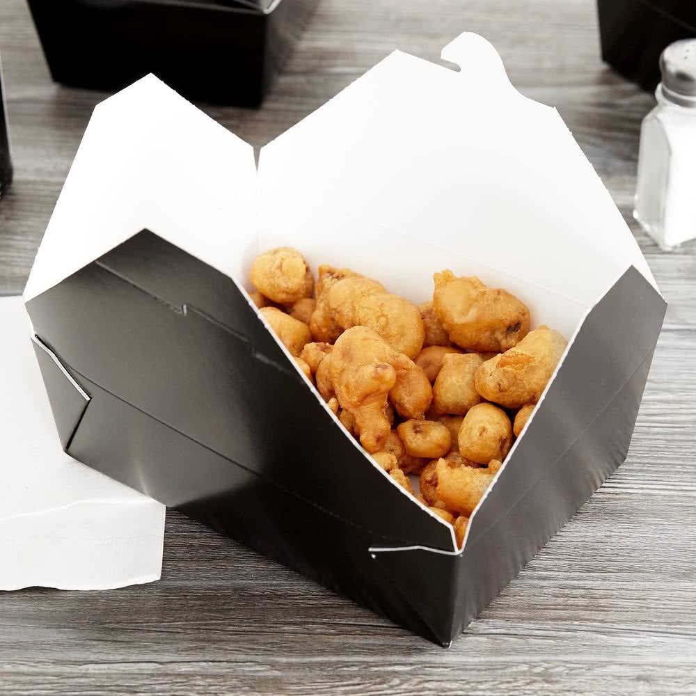 66 oz Black Paper Food Container N54918