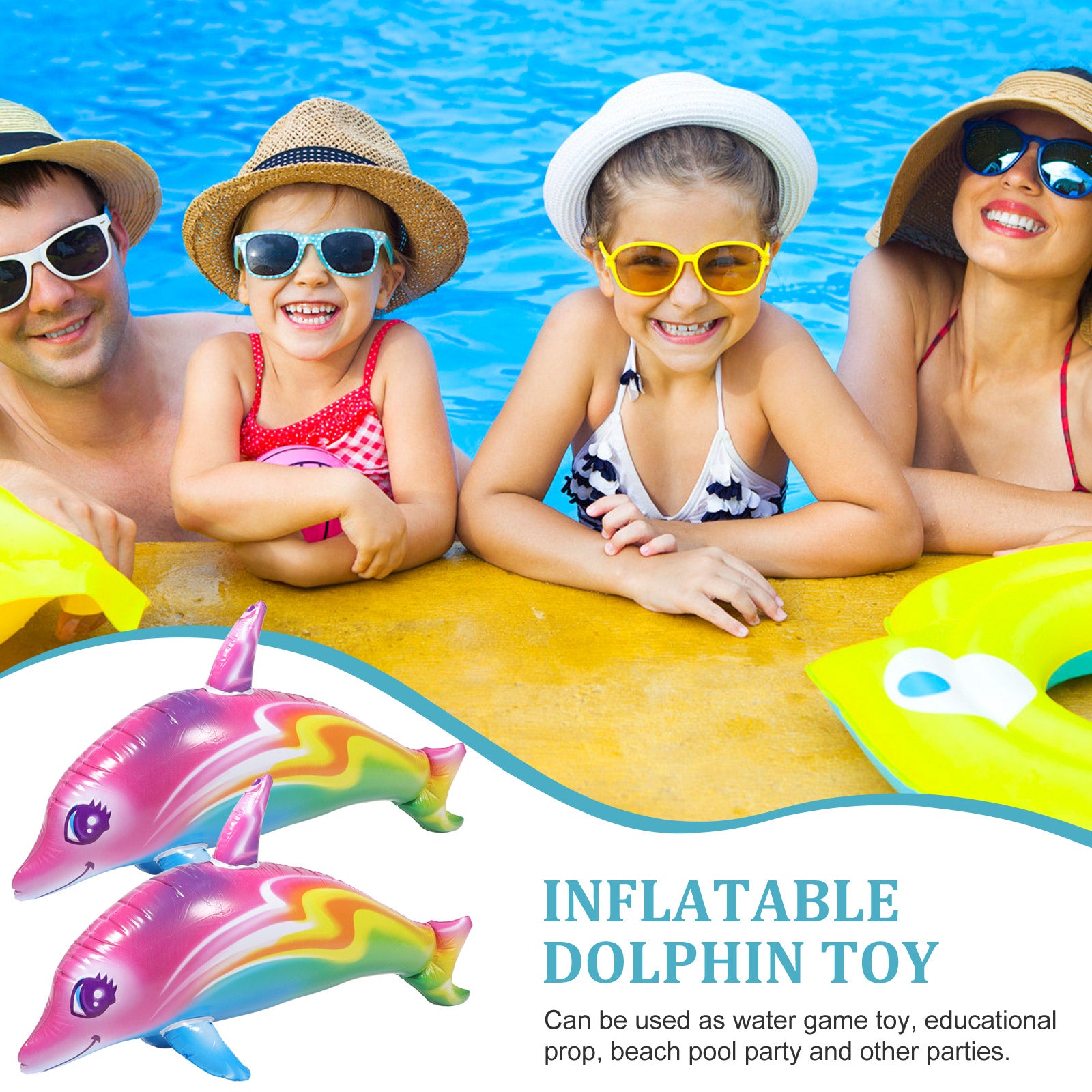 Inflatable Dolphin Toy Beach Pool Toy Q620215
