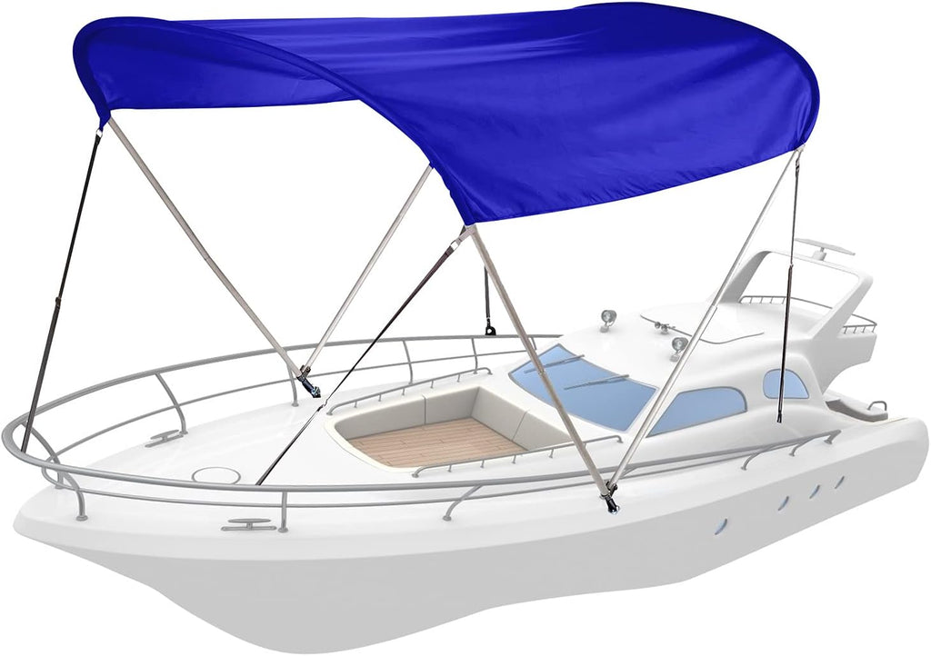 2 Bow Bimini Top Boat Cover with Aluminum Support Poles W77901