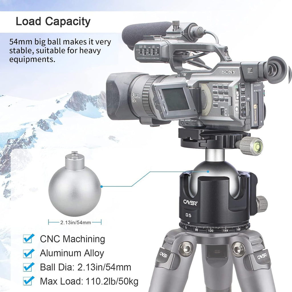 G5 Low Profile Ball Head Tripod Head Camera Mount P117984