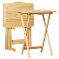 Natural TV Tray Table with Stand Y868