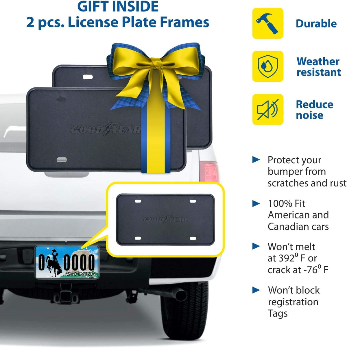 2 pcs Shatterproof Tape-on Window Deflectors for Toyota Tacoma 2016-2022 Access Cab V669