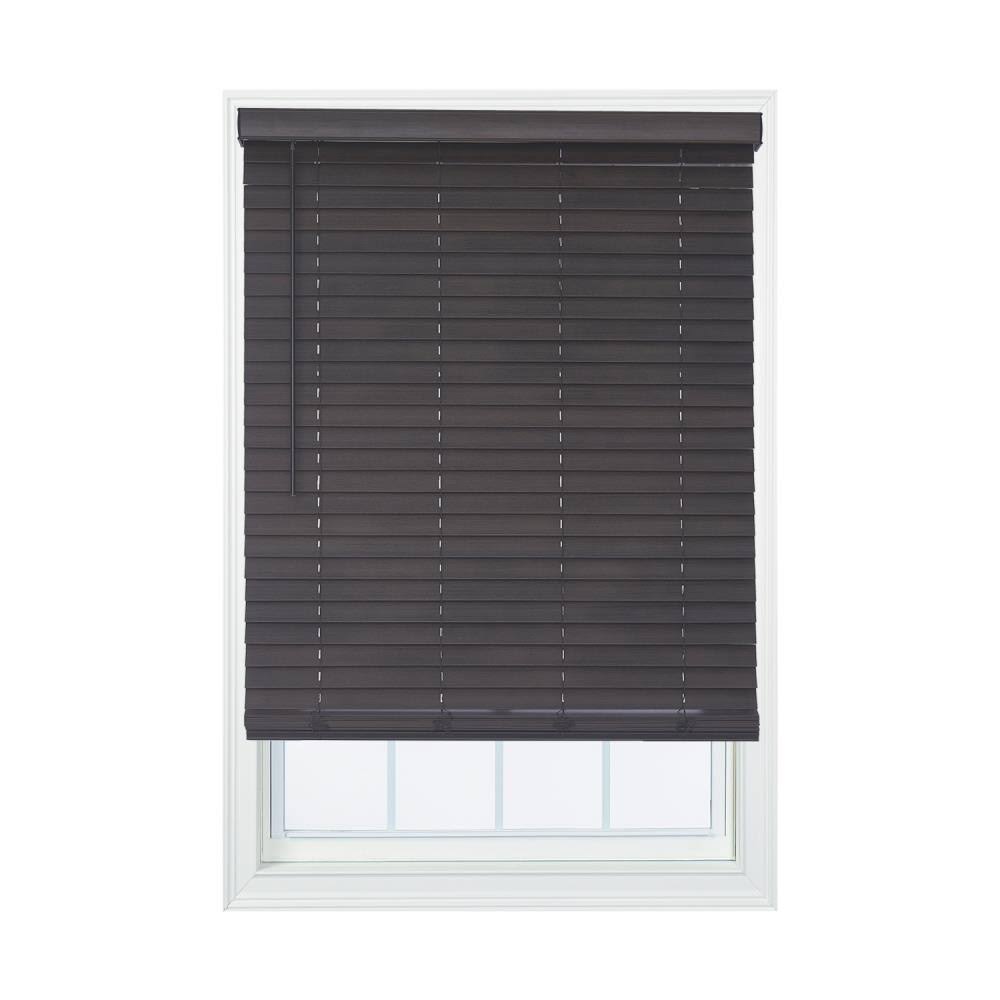 Walnut Faux Wood Cordless Horizontal Blinds B178