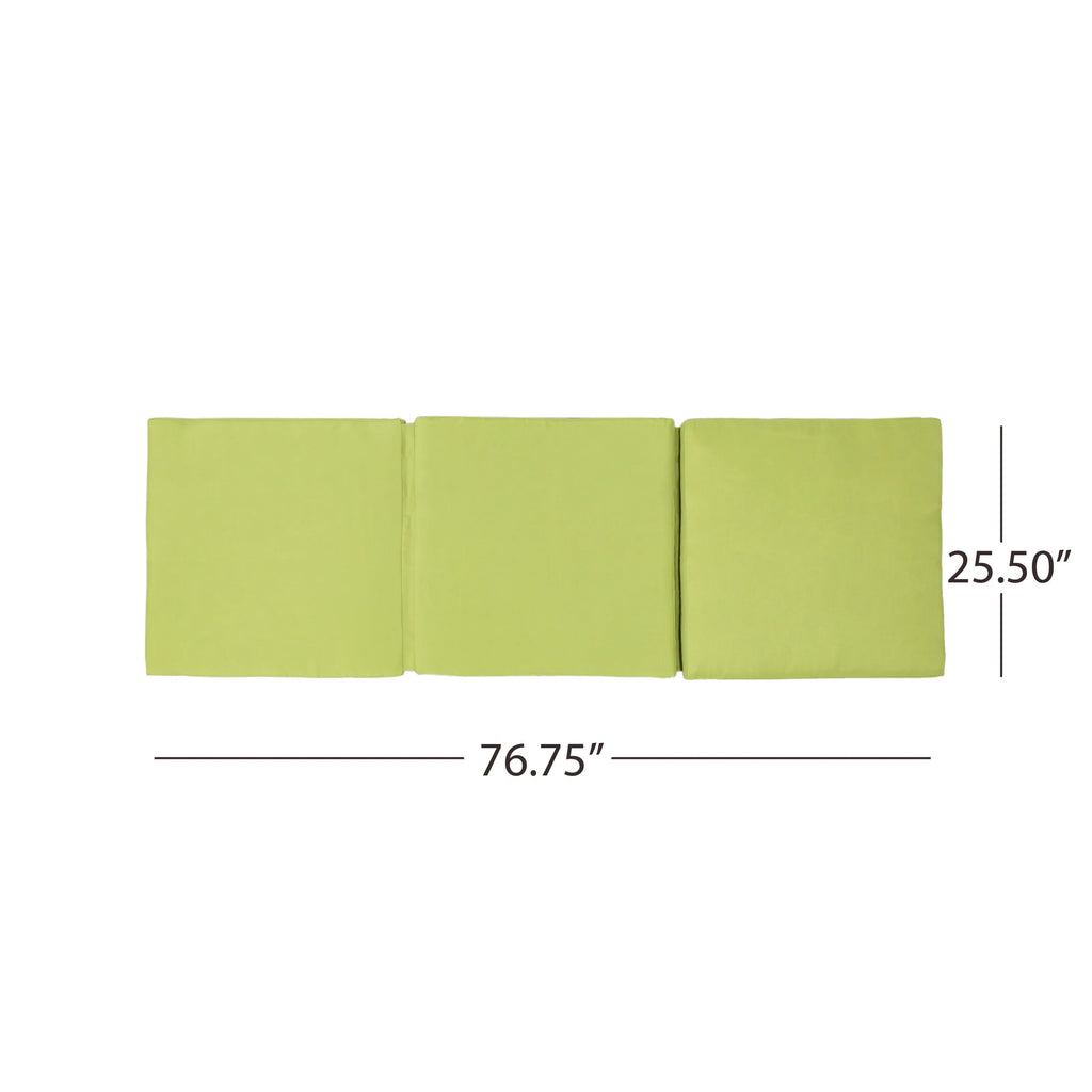 Green Water Resistant Fabric Chaise Lounge Cushion B1595