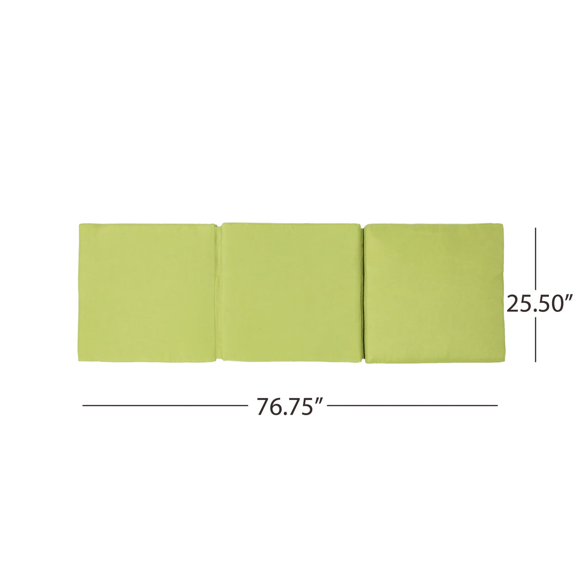 Green Water Resistant Fabric Chaise Lounge Cushion B1595