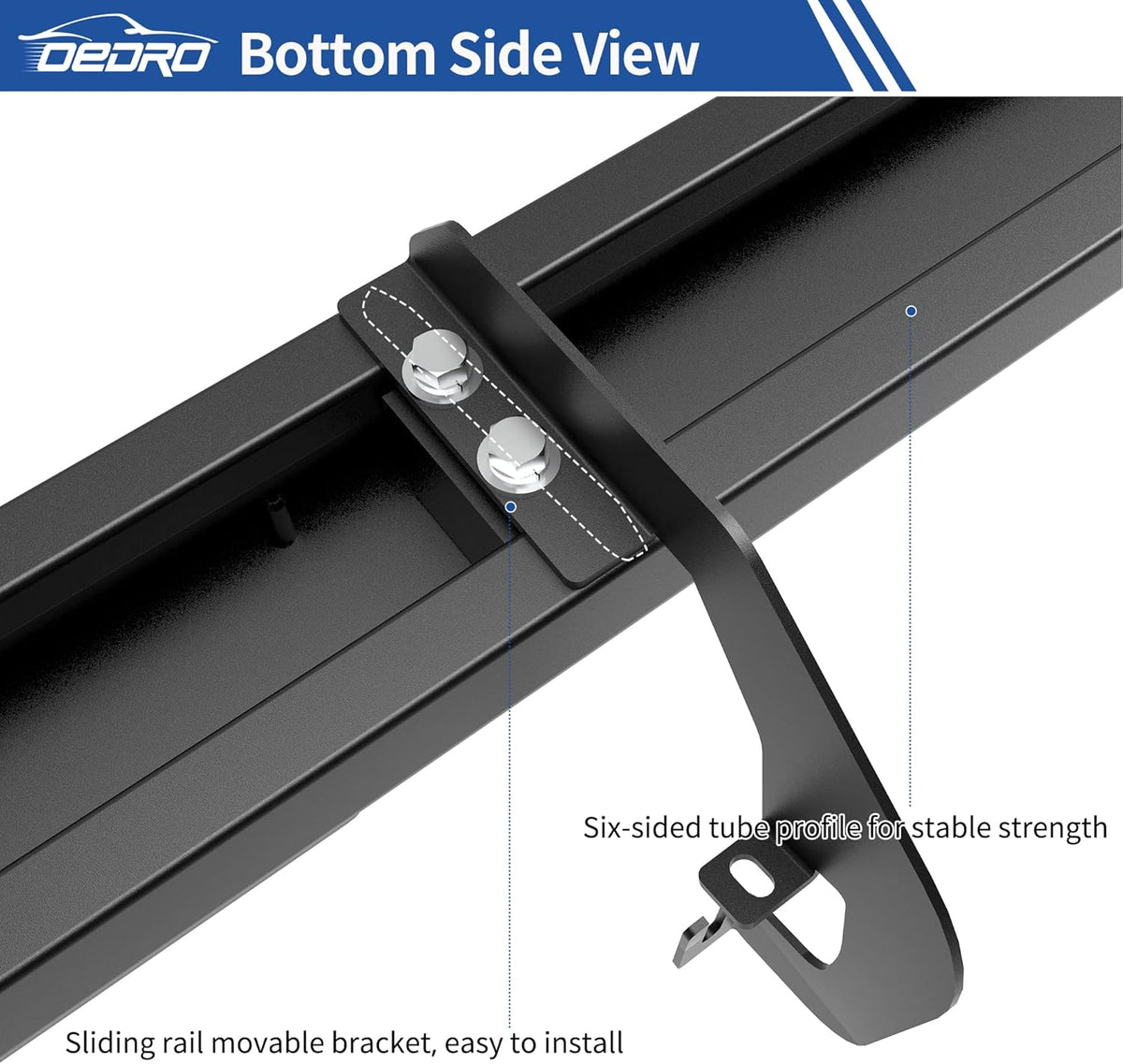 Textured Black Heavy Duty Truck Nerf Bars Side Steps R354