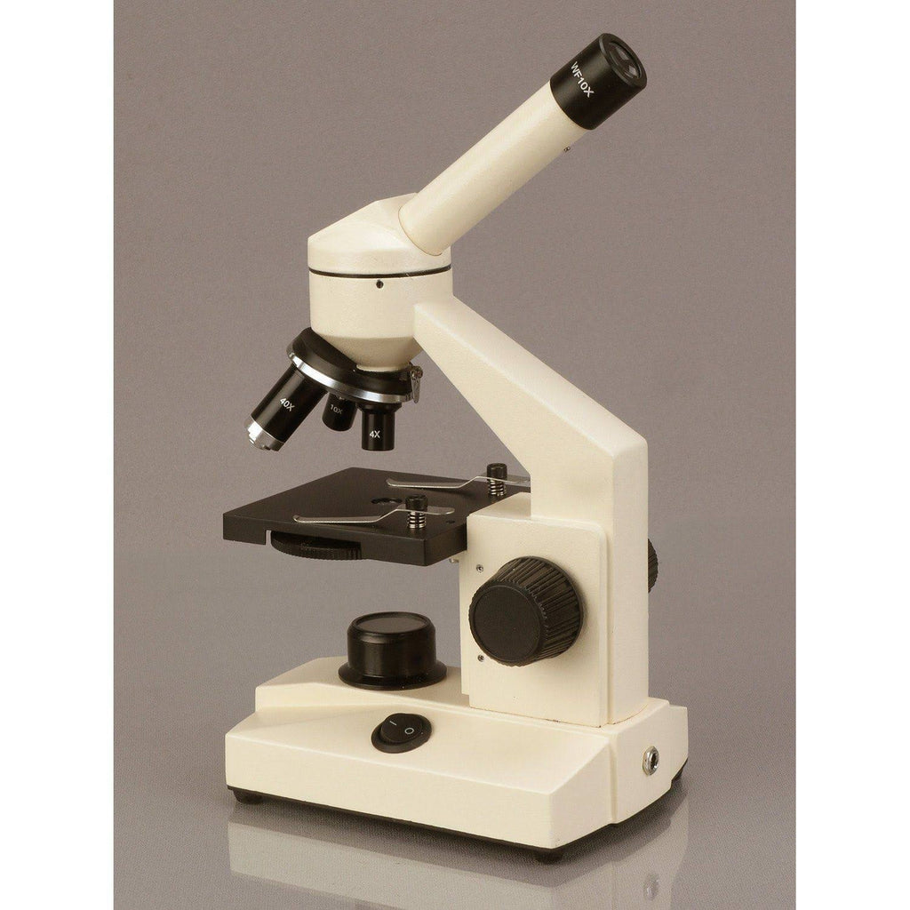 All-Metal All Optical Glass Lens Student Biological Field Microscope with LED Light Y419