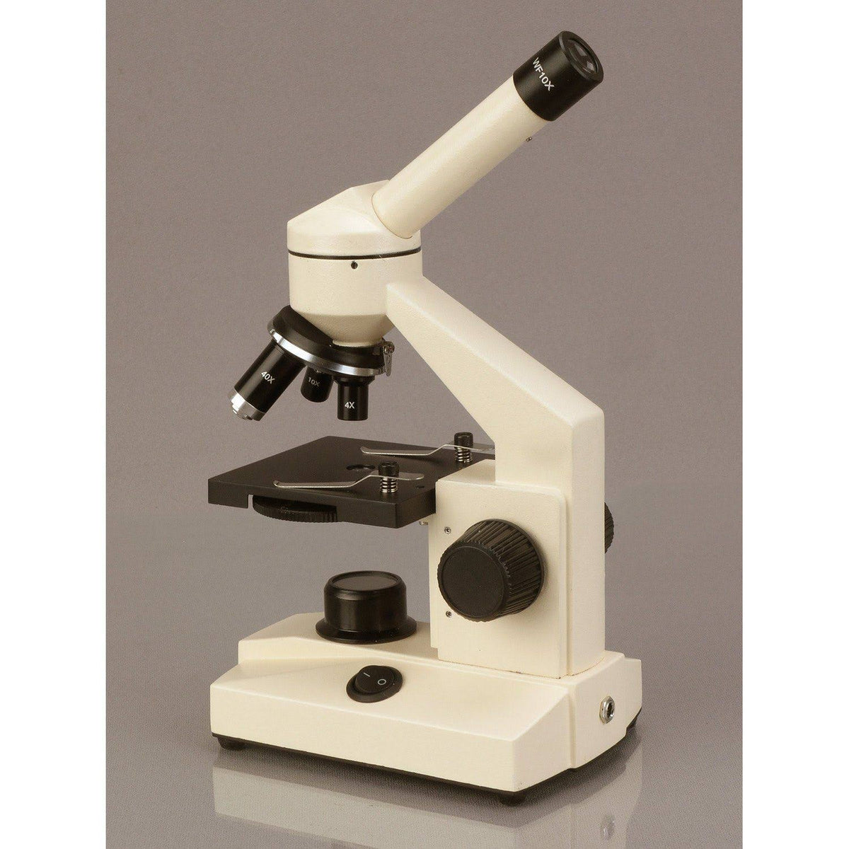All-Metal All Optical Glass Lens Student Biological Field Microscope with LED Light Y419