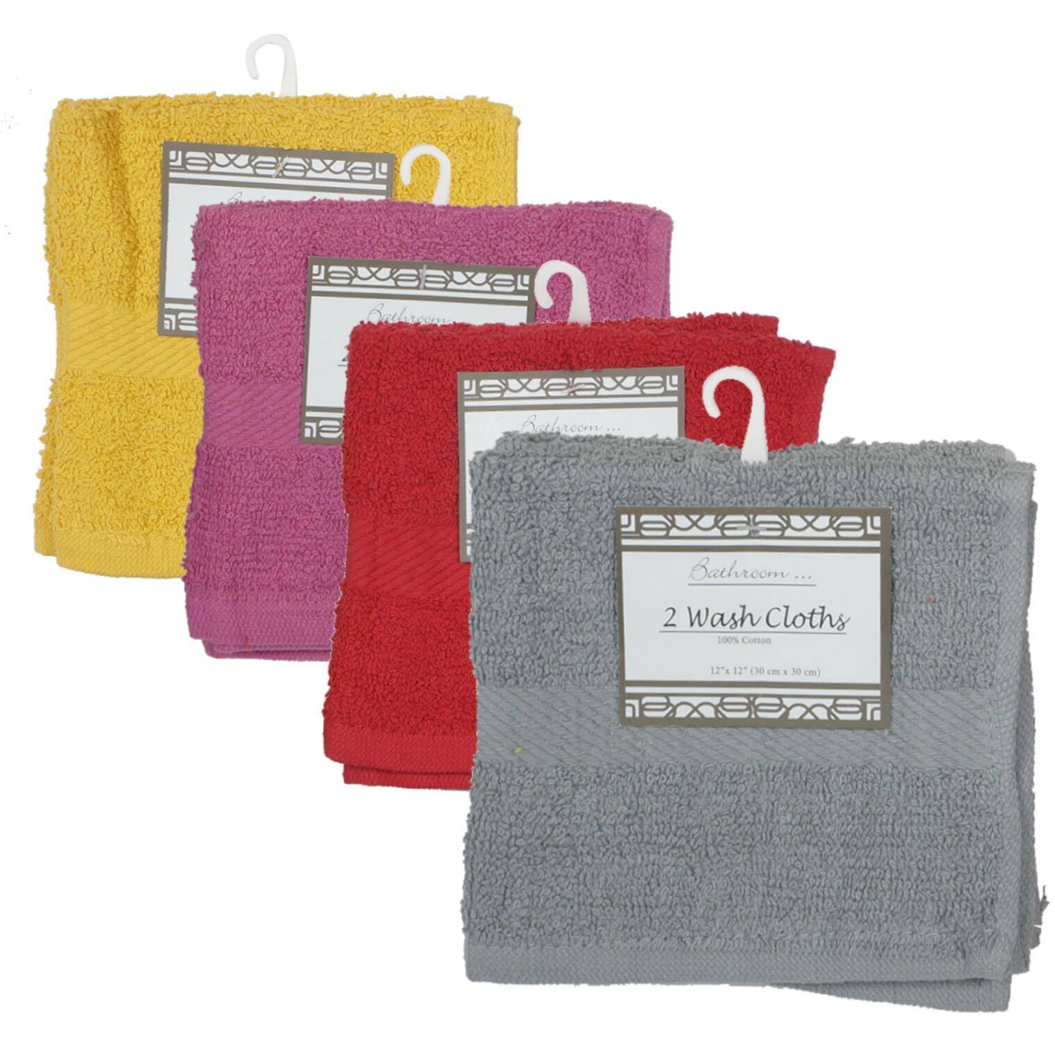 12 x 12 in. Solid Washcloth Pack of 2 W74019