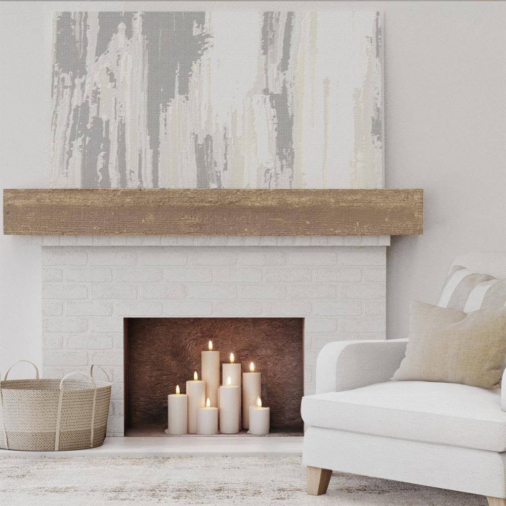 Rough Sawn Faux Wood Fireplace Mantel K307