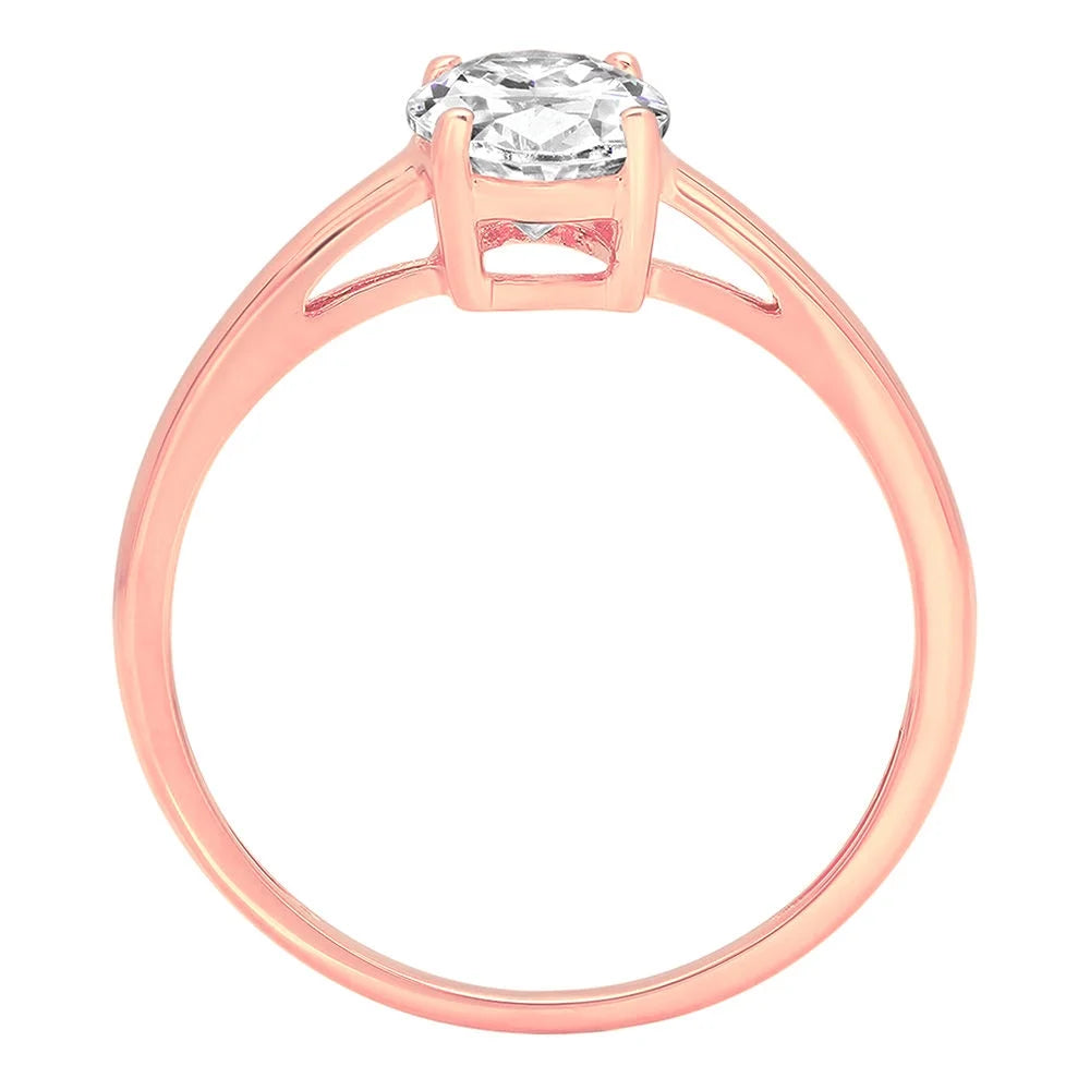 14K Rose Gold Solitaire Engagement Ring E2529