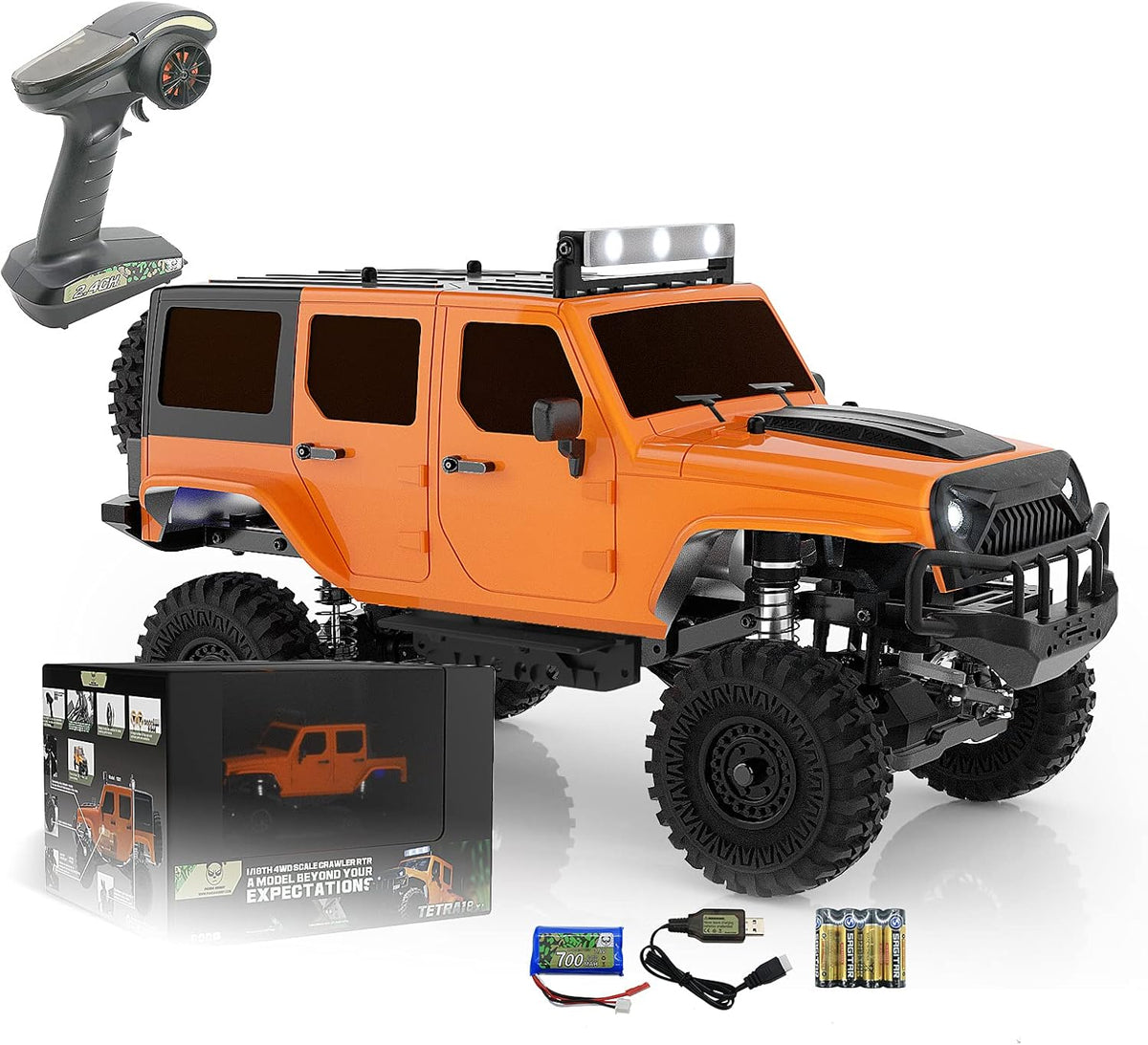 Blue 1/18 4WD RTR Remote Control Rock Crawler J19394