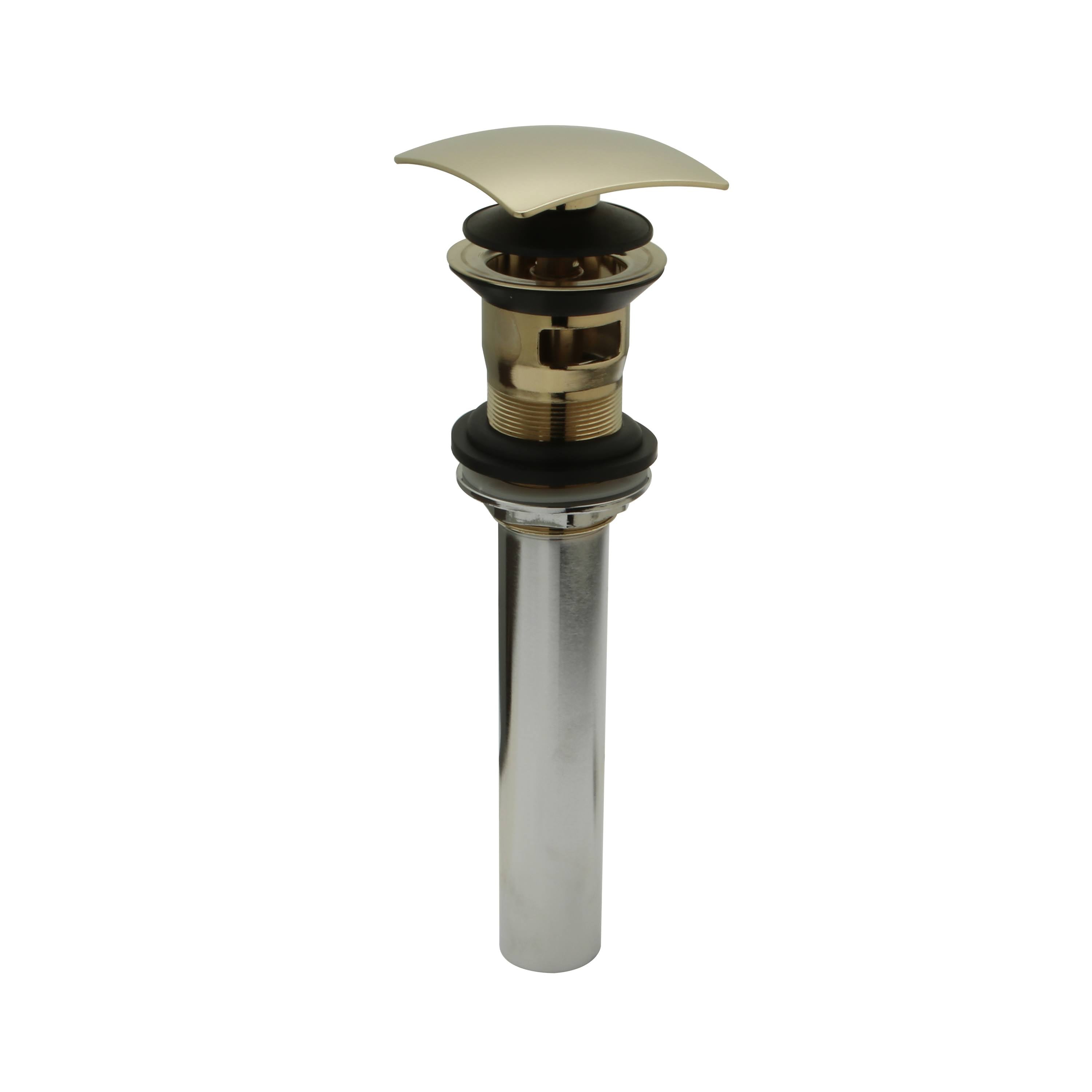 Pop-Up Drain Assembly with Overflow, PVD Satin Brass F5428