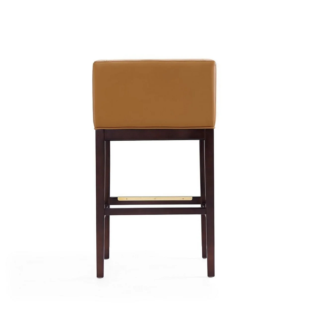 Camel and Dark Walnut Beech Wood Barstool (Set of 2) Z1926