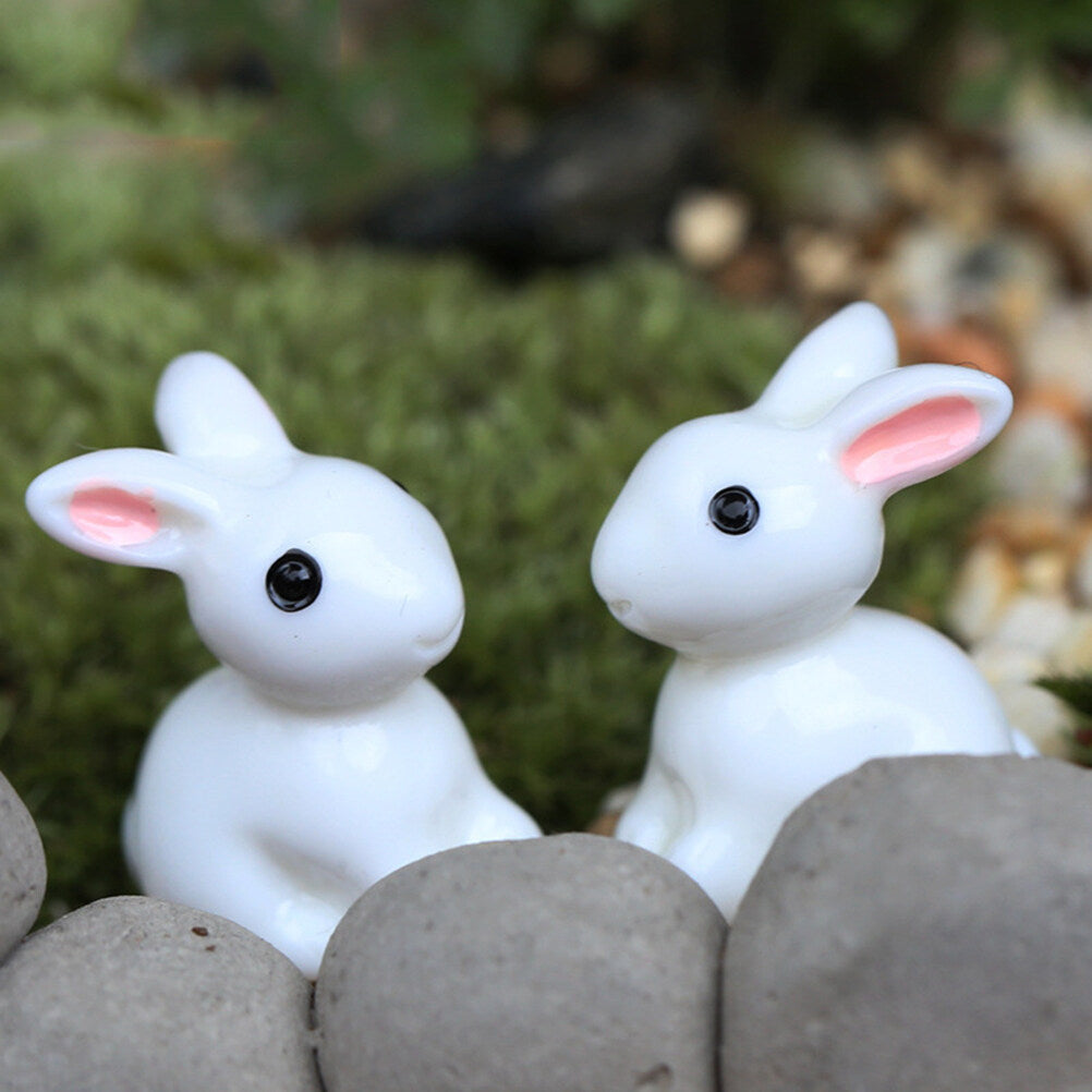 10 Pcs Rabbit Resin Miniature Statue P830048