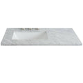 White Carrara Top Rectangle Left Sink I86662