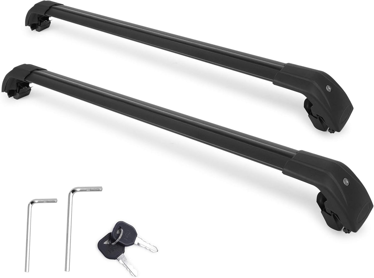 Roof Rack Cross Bars for Hyundai Tucson 2016-2021, Black Matte Aluminum, Pack of 2 J274