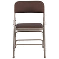 Brown Patterned Metal Folding Chair (2-Pack) A30180