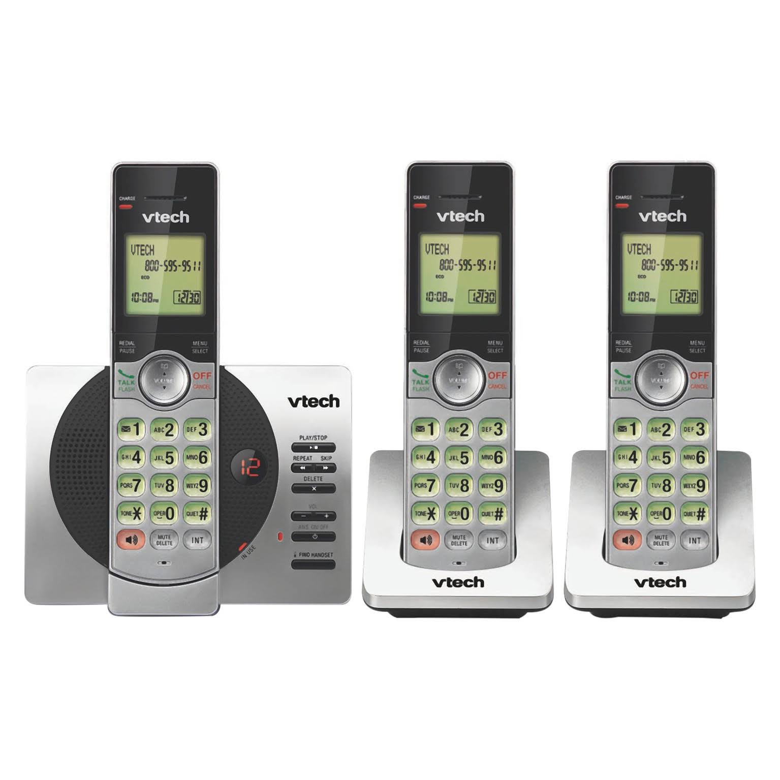3-Handset Expandable Cordless Phone with Answering System C712