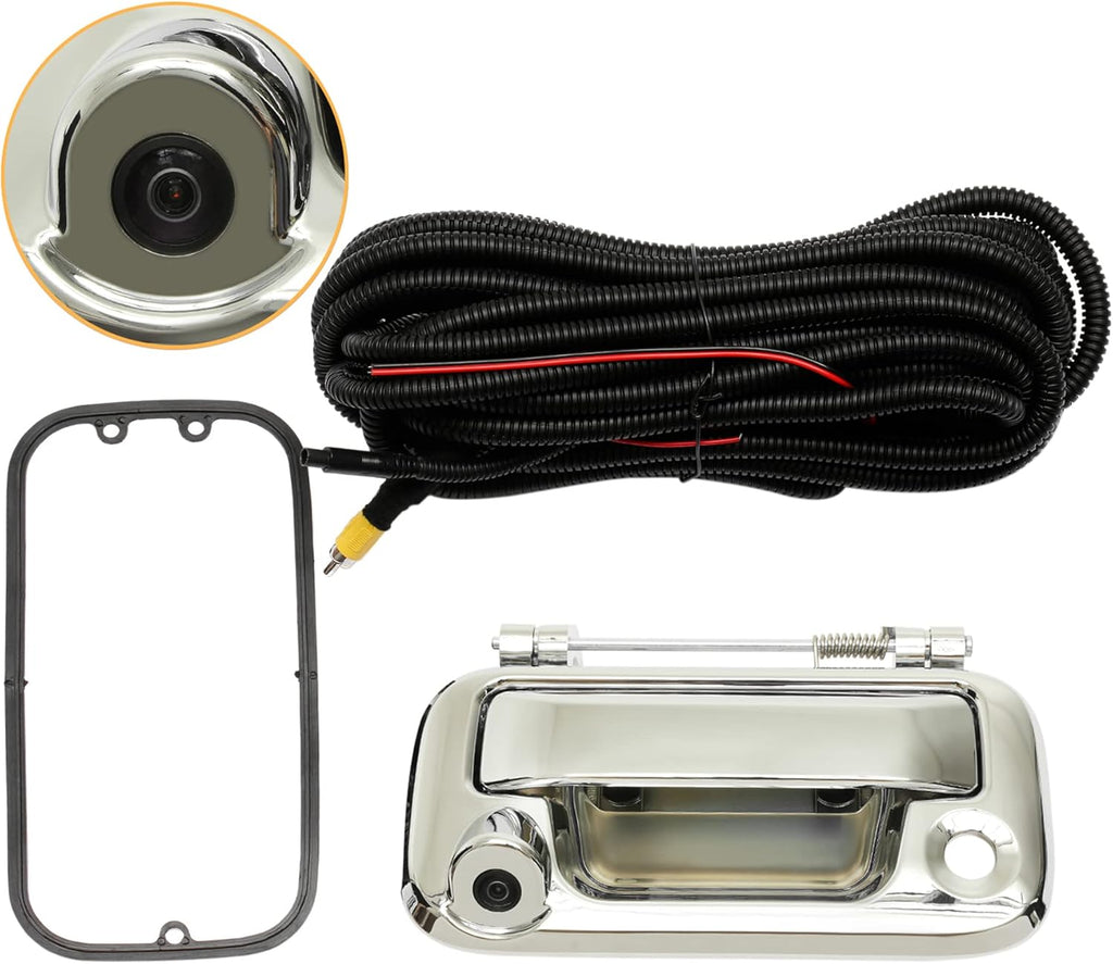 HD 720P Backup Camera Tailgate Door Handle Chrome with Key-Hole Pack of 2 N8747