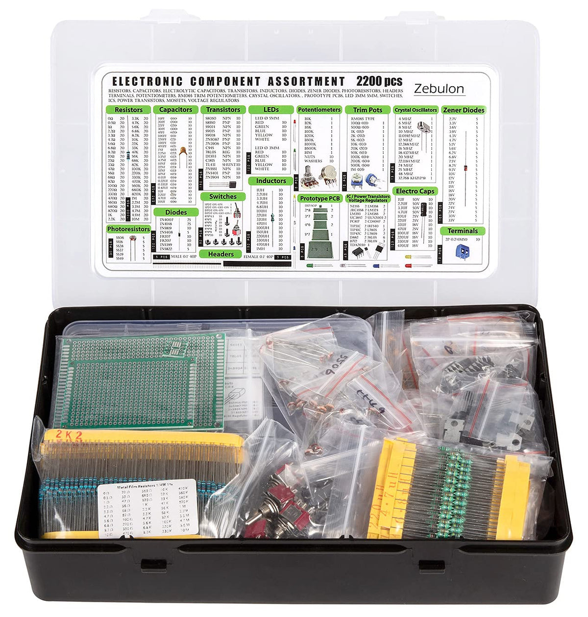 2200 pcs Electronic Component Assortment Kit X370546