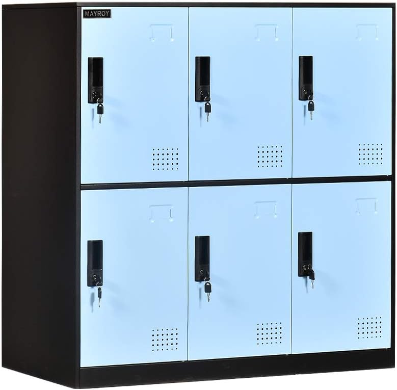 Blue Metal Storage Cabinet with Lock J743532