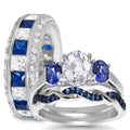 Silver Wedding Ring Set T750462