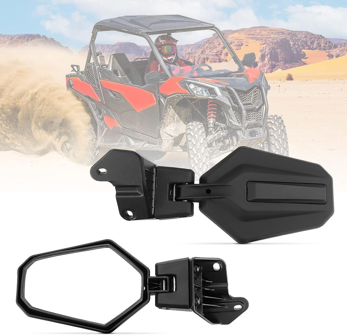 Adjustable Folding Rear View UTV Side Mirrors P254838
