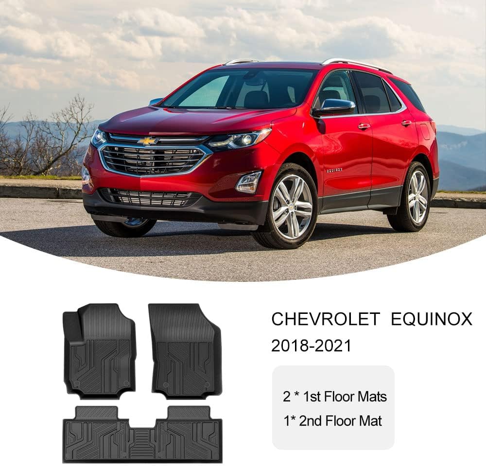 Black Rubber Floor Liner for Chevrolet Equinox B1493