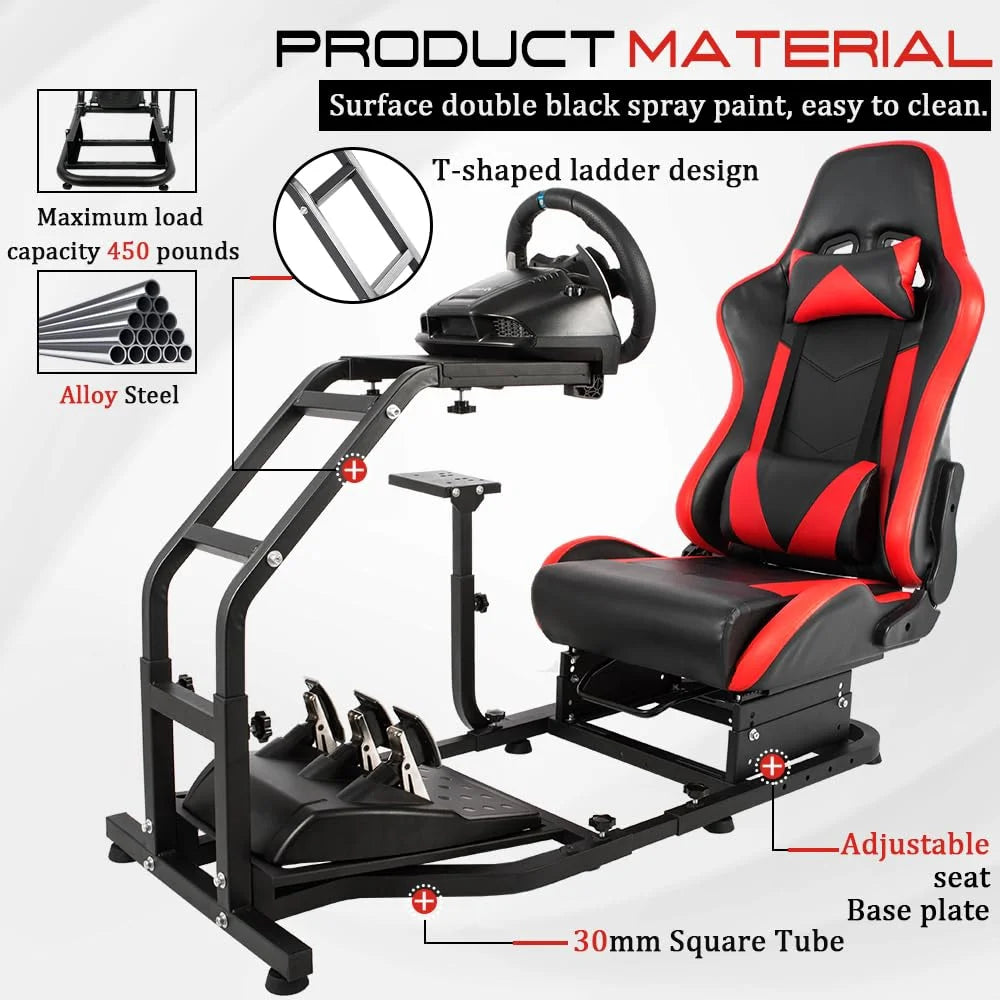 Racing Simulator Cockpit with Gaming Seat J273