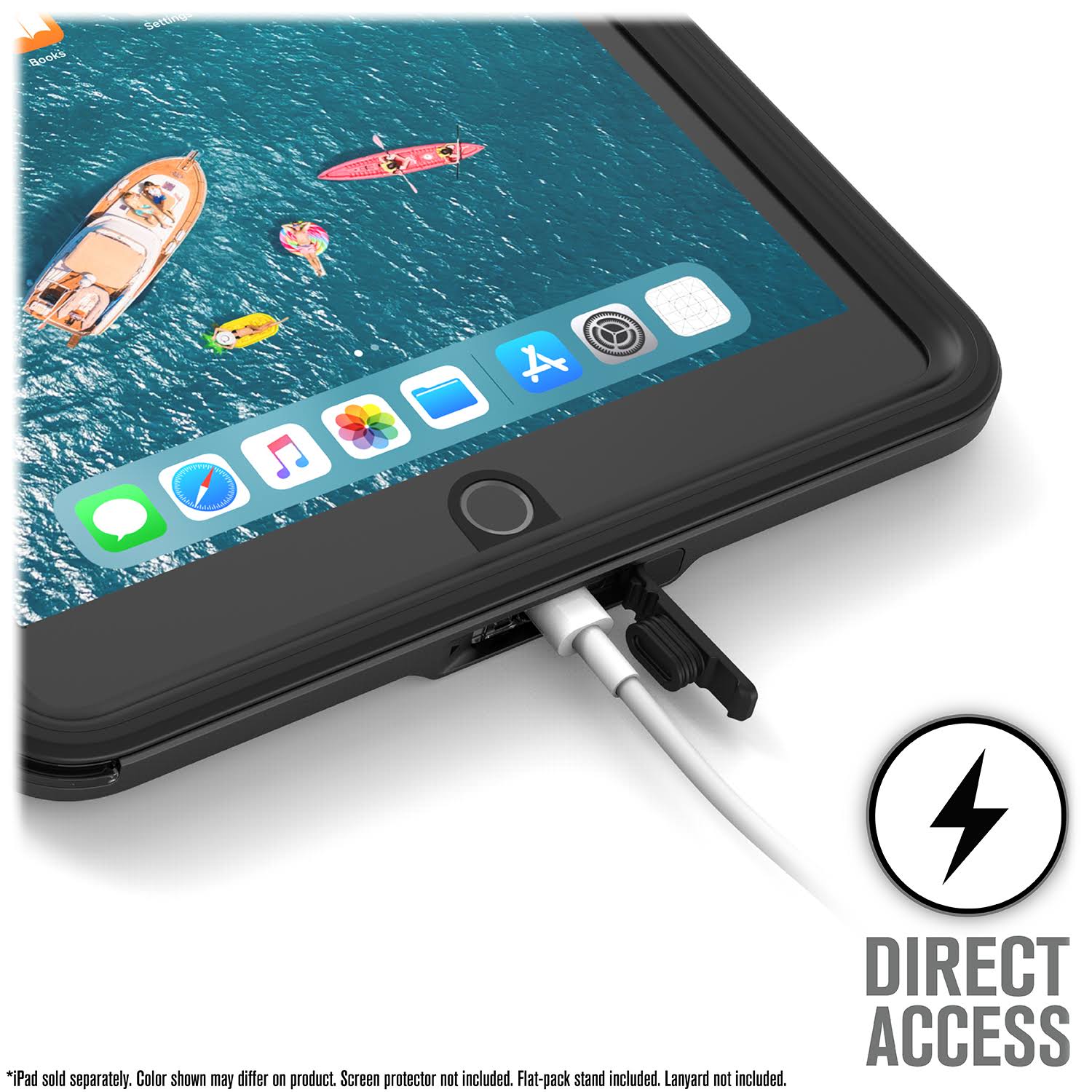 Black Waterproof Case for iPad 10.2in 7th Gen E95714