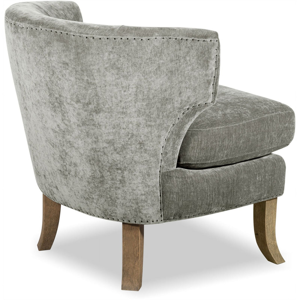 Smoke Gray Crushed Velvet Wingback Chair L719