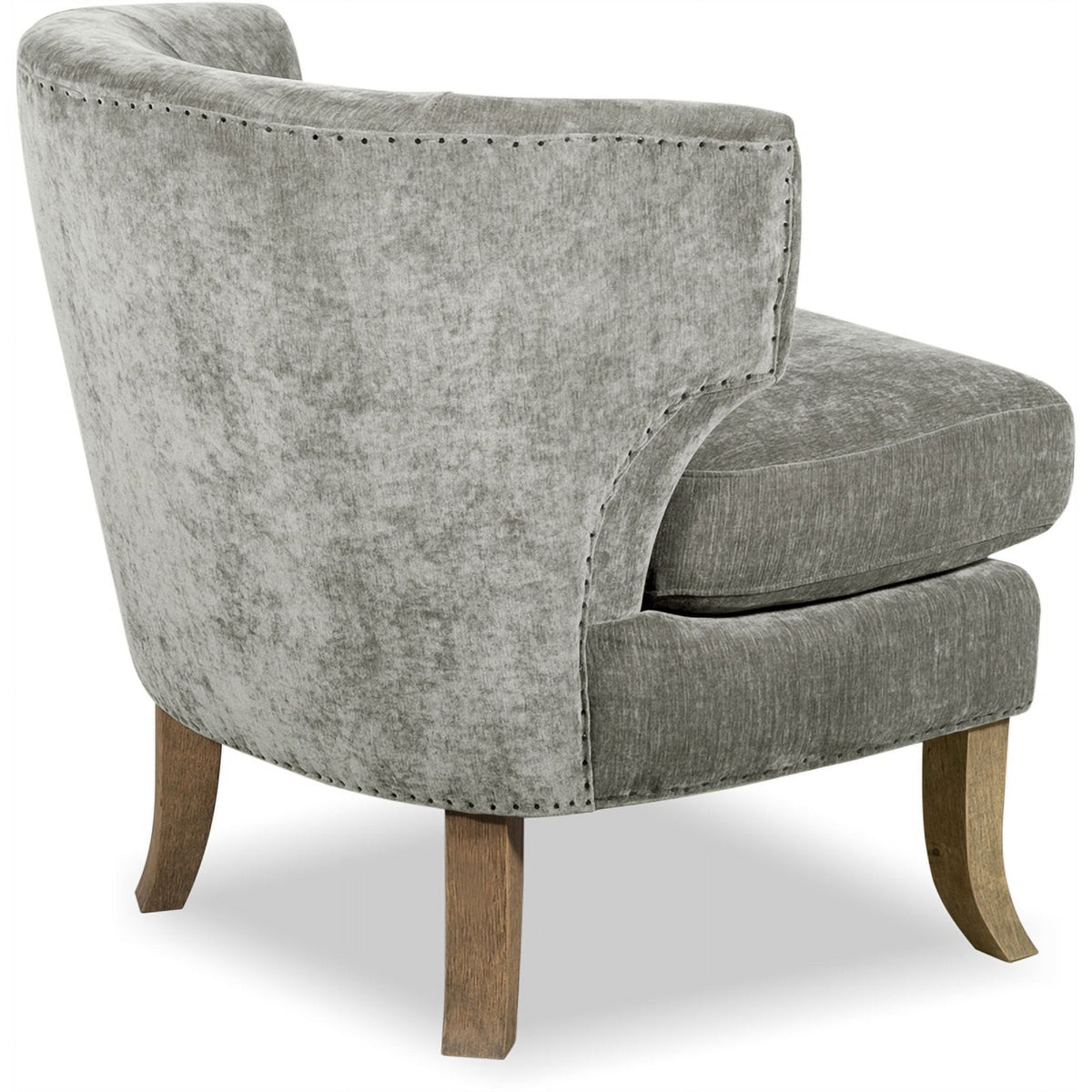 Smoke Gray Crushed Velvet Wingback Chair L719