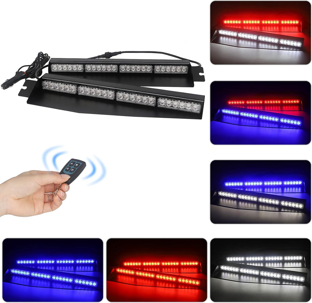 34 inches 40 LED Green White Strobe Light Bar for Trucks W2593