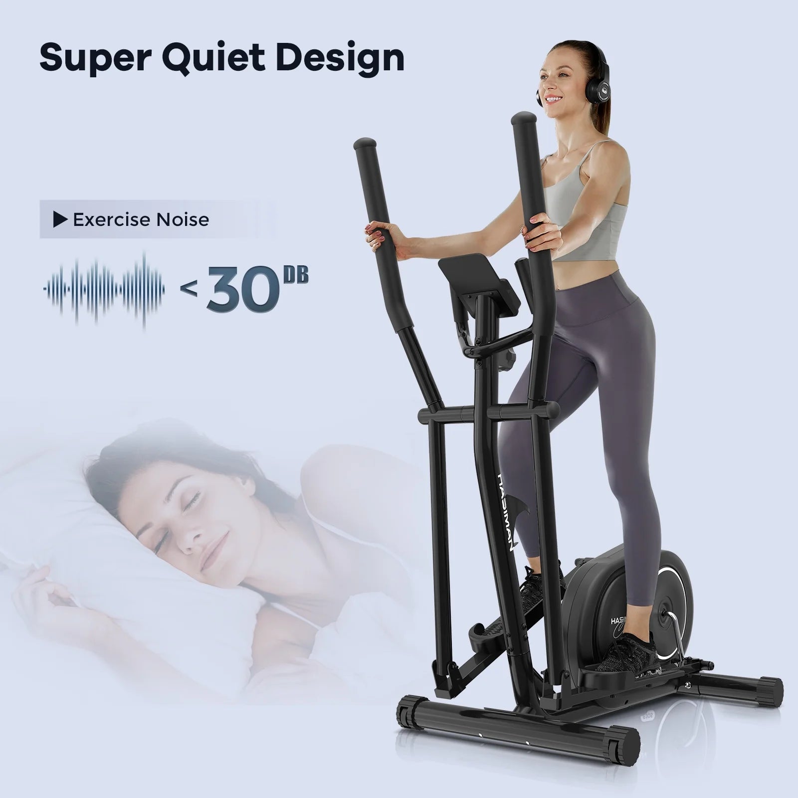 Magnetic Elliptical Exercise Machine with Pulse Rate Grips I69704