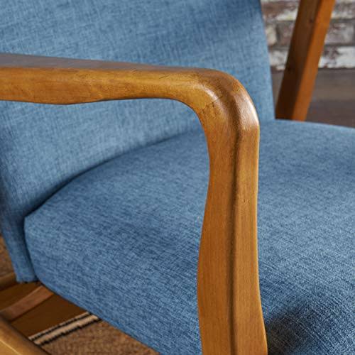 Muted Blue Fabric Rocking Chair D8161